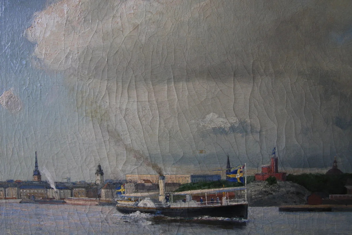 Ciel craquelé avant restauration